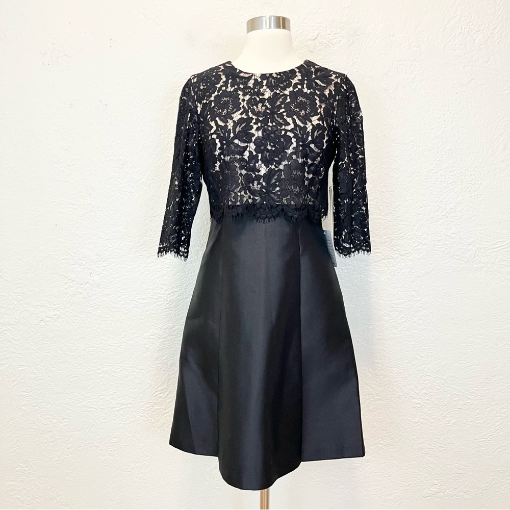 Eliza J Dress Black Lace Layered 4
